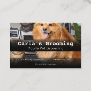 Professionell Affärskort Mobile Pet Grooming Visitkort