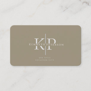 Professionell Affärskort Monogram Initialer Visitkort