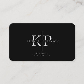 Professionell Affärskort Monogram Initialer Visitkort