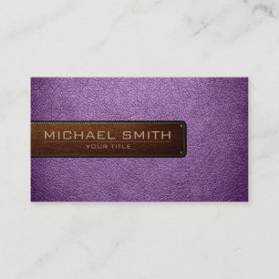 Professionell African violet Leather Titta Visitkort