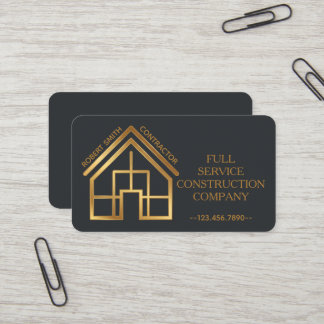 Professionell allmän entreprenör Gold House Visitkort