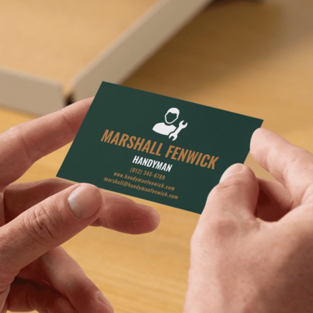 Professionell allt-i-ett Modern skogsgrön & guld Visitkort (Skapare uppladdad)