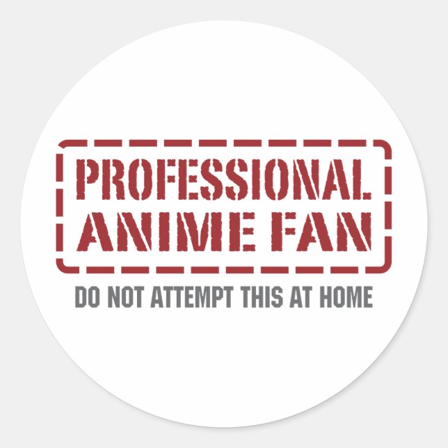 Professionell Anime Fläkt Runt Klistermärke (Framsida)