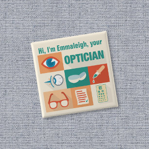 Professionell Anpassad Optiker Ikoniskt Design Knapp