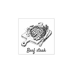 Professionell Anpassningsbar Beef steak Bröllop Me Stämpel