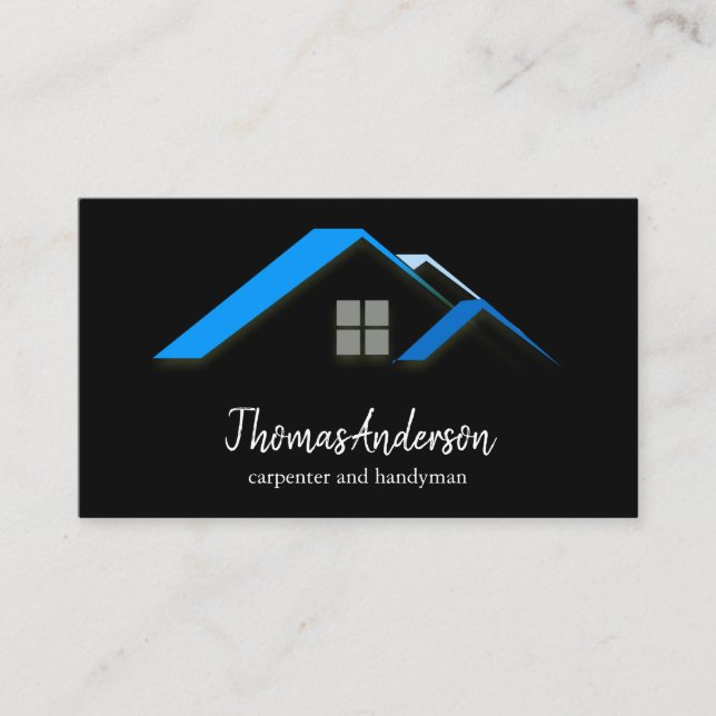 Professionell Anpassningsbar Black Byggnad Constru Visitkort (Framsida)
