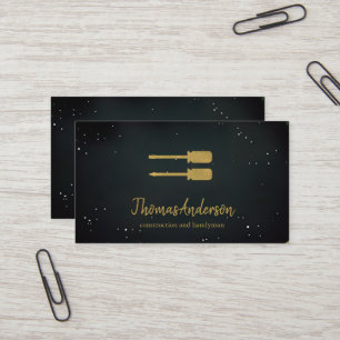 Professionell Anpassningsbar Black Byggnad Constru Visitkort