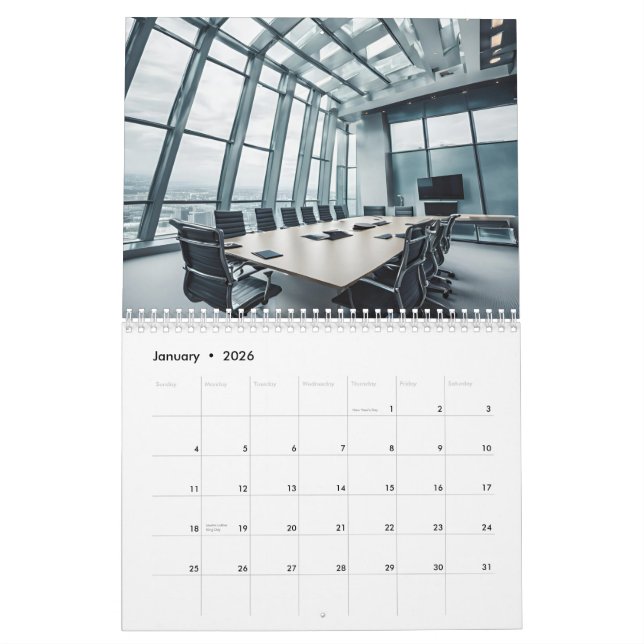 Professionell Anpassningsbar Business Kalender (Jan 2026)