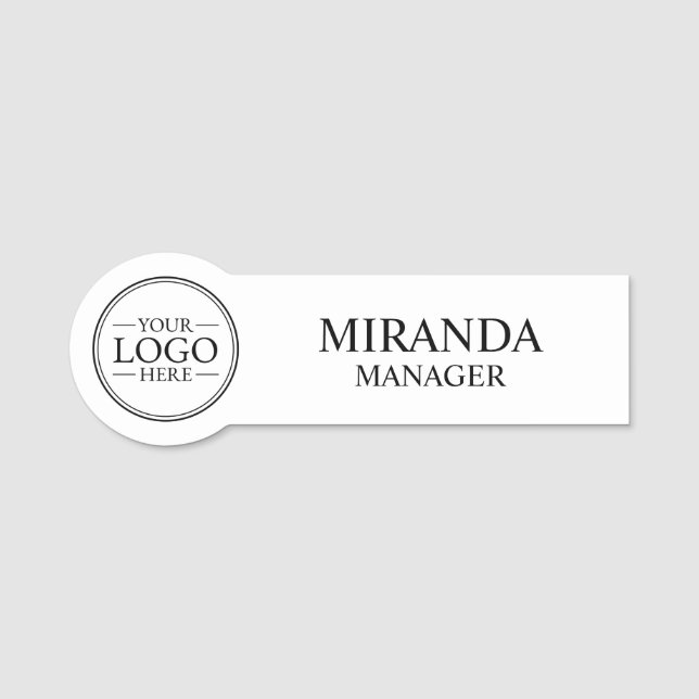 Professionell Anpassningsbar Business Logotyp Namnbricka (Framsida)