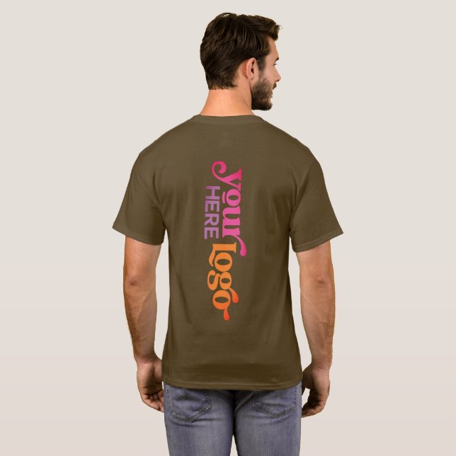 Professionell Anpassningsbar Business Logotyp T Shirt (Hel baksida)