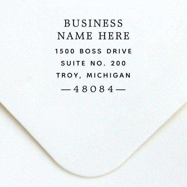 Professionell Anpassningsbar Business Namn Returad Självfärgande Stämpel (Skapare uppladdad)