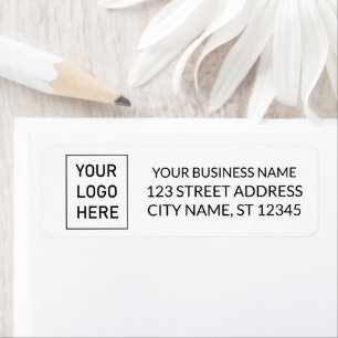 Professionell Anpassningsbar Company Logotyp Busin Returadress Etikett