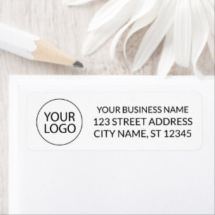 Professionell Anpassningsbar Company Logotyp Busin Returadress Etikett