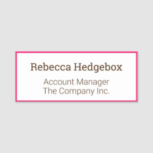 Professionell Anpassningsbar Employee Title Compan Namnbricka