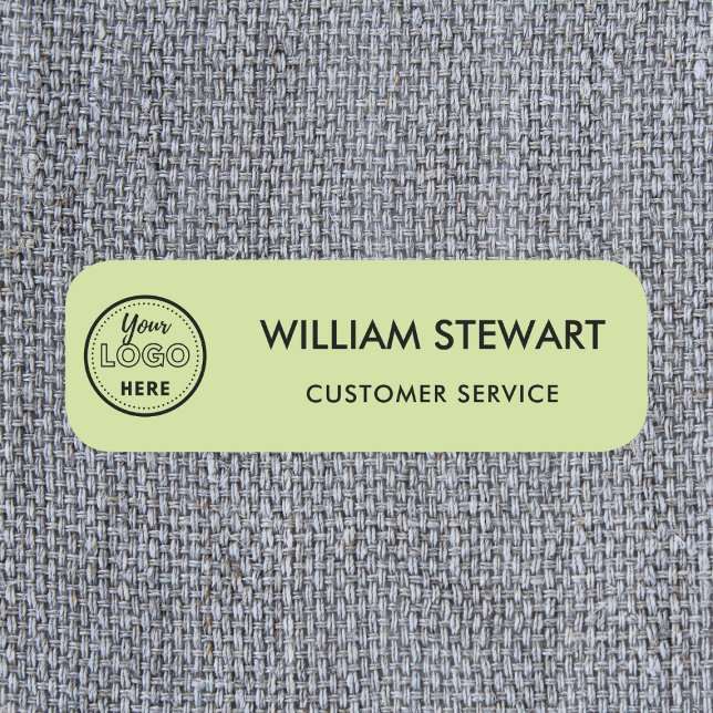 Professionell Anpassningsbar Logotyp Lime Green Em Namnbricka (Skapare uppladdad)