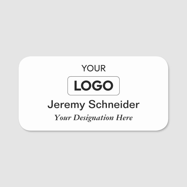 Professionell Anpassningsbar Logotyp Namn bricka Namnbricka (Framsida)