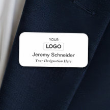 Professionell Anpassningsbar Logotyp Namn bricka