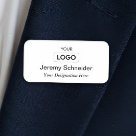 Professionell Anpassningsbar Logotyp Namn bricka Namnbricka