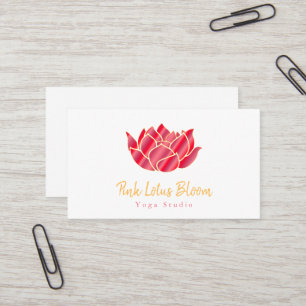 Professionell Anpassningsbar Lotus Logotyp Yoga St Visitkort