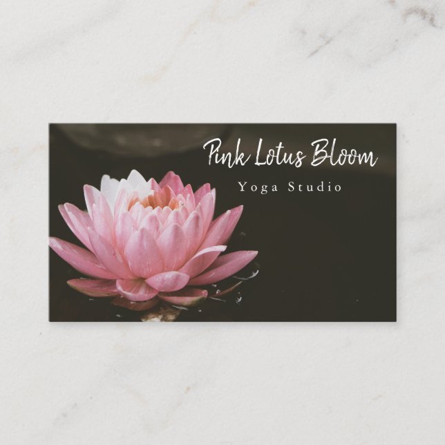 Professionell Anpassningsbar Lotus Logotyp Yoga St Visitkort (Framsida)
