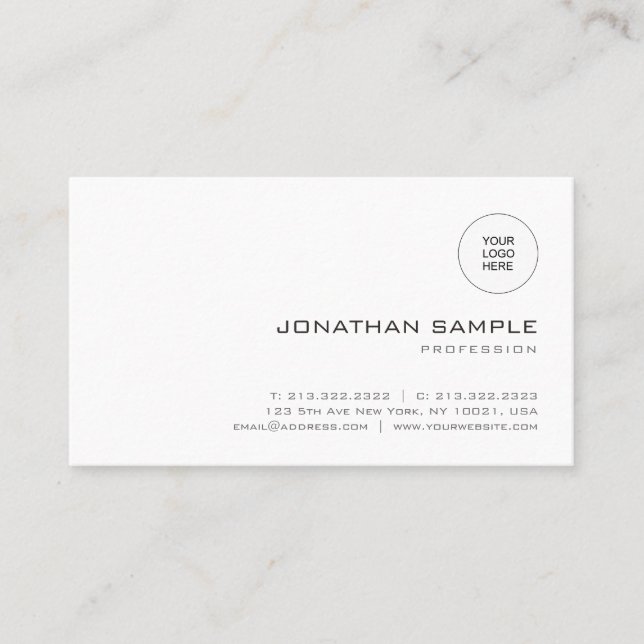 Professionell Anpassningsbar Modern Minimalist-mal Visitkort (Framsida)