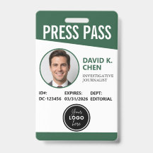 Professionell anpassningsbar presspass ID-märkning