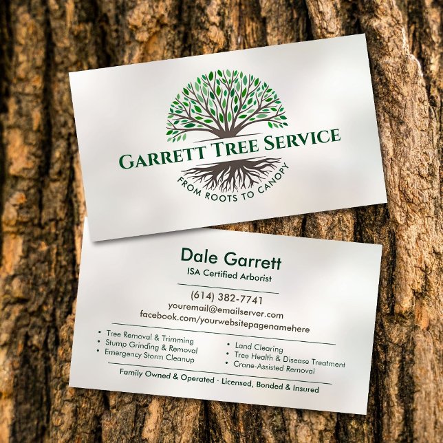 Professionell Arborist Trädservice  Visitkort (Skapare uppladdad)