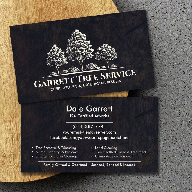 Professionell Arborist Trädservice  Visitkort (Skapare uppladdad)