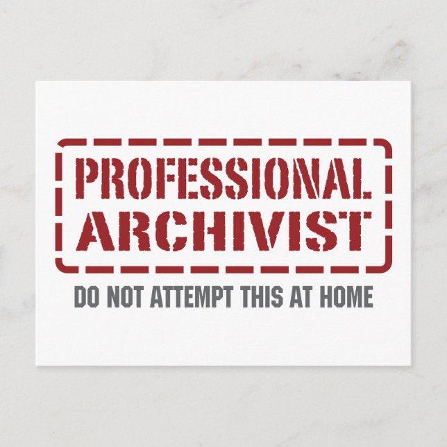 Professionell Archivist Vykort (Framsida)