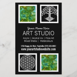 Professionell Artist Business Handout Flygblad