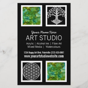 Professionell Artist Business Handout Flygblad