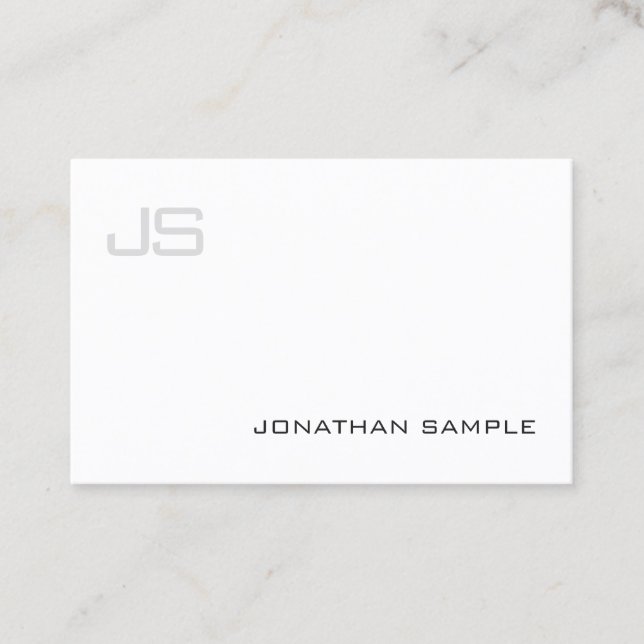 Professionell Artistic Monogram Modern Simple Plai Visitkort (Framsida)