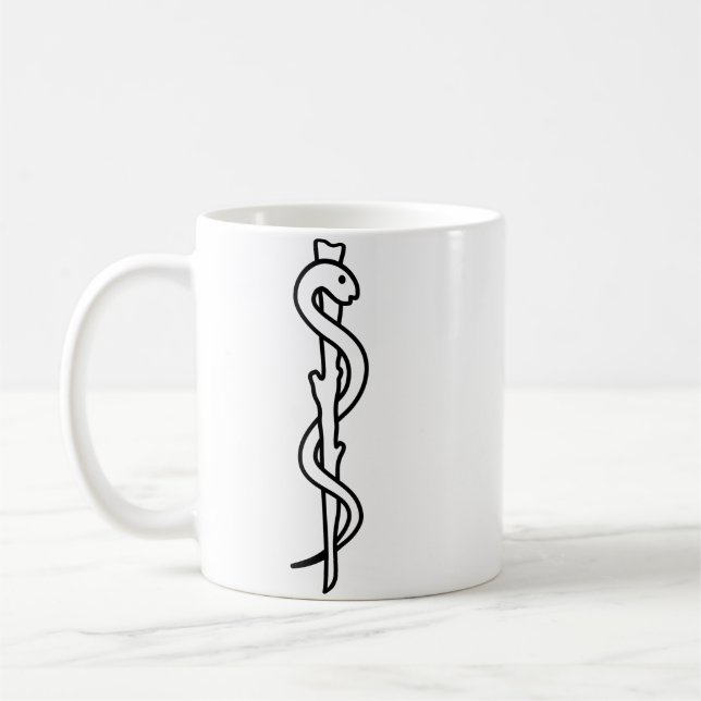 Professionell Asclepius stav Medicinsk Kaffemugg (Vänster)