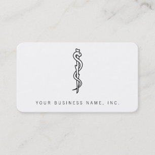 Professionell Asclepius stav Medicinsk Visitkort