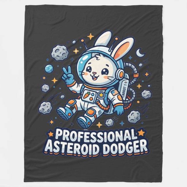 Professionell Asteroid-undvikande Kanin Fleecefilt (Framsidan)