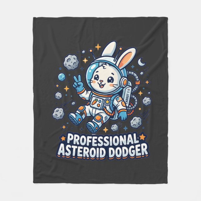 Professionell Asteroid-undvikande Kanin Fleecefilt (Framsidan)