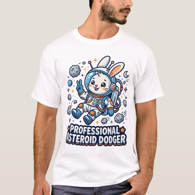 Professionell Asteroid-undvikande Kanin T Shirt (Framsida)