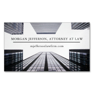 Professionell Attorney Advyer Office Byggnads Magnetiska Visitkort