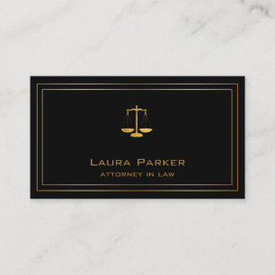 Professionell Attorney at Law Classic Guld Visitkort