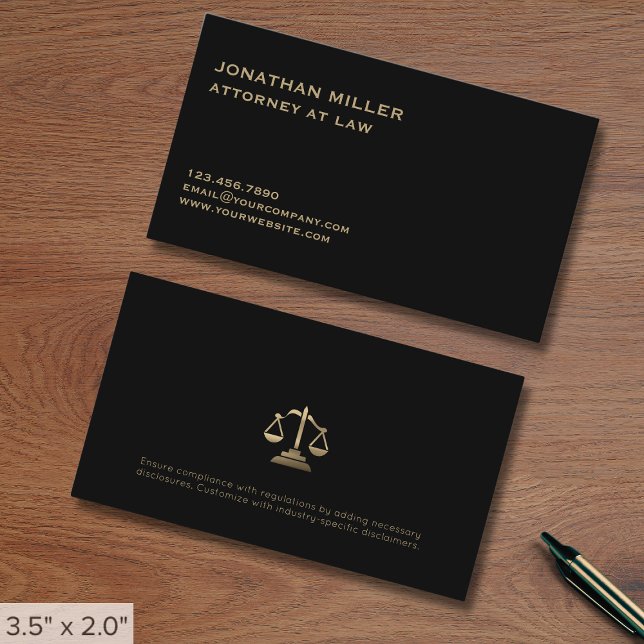 Professionell Attorney Law Visitkort (Skapare uppladdad)