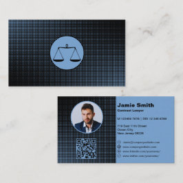 Professionell Attorney Lawyer Blue Affärskorts Lojalitetskort
