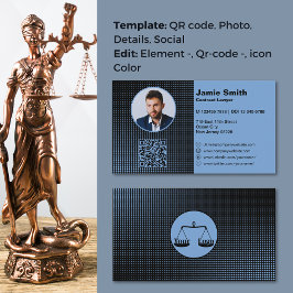 Professionell Attorney Lawyer Blue Affärskorts Lojalitetskort