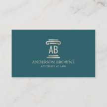 Professionell Attorney Monogram Grått/Grönt