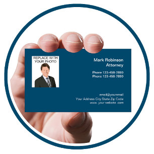 Professionell Attorney Photo Template Visitkort