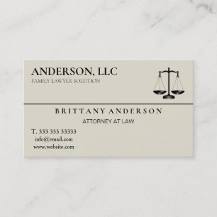 Professionell Attorney Visitkort