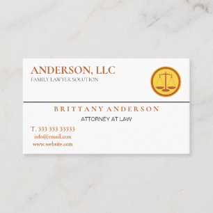 Professionell Attorney Visitkort