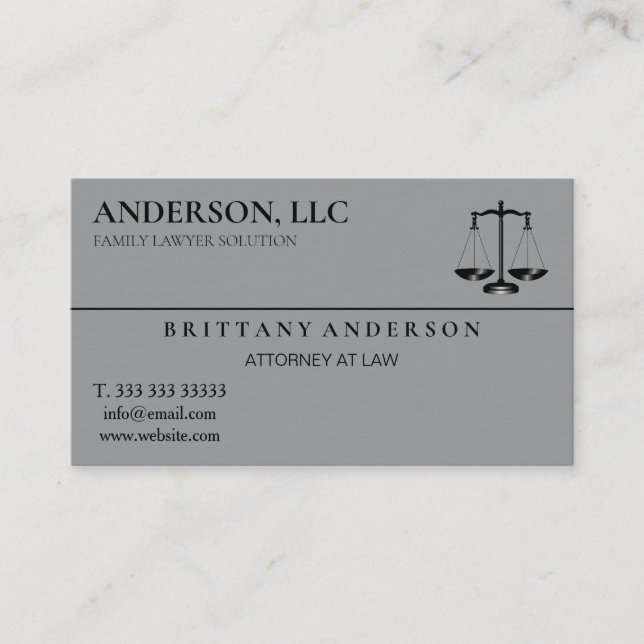Professionell Attorney  Visitkort (Framsida)