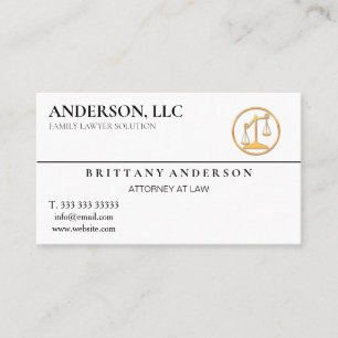 Professionell Attorney Visitkort