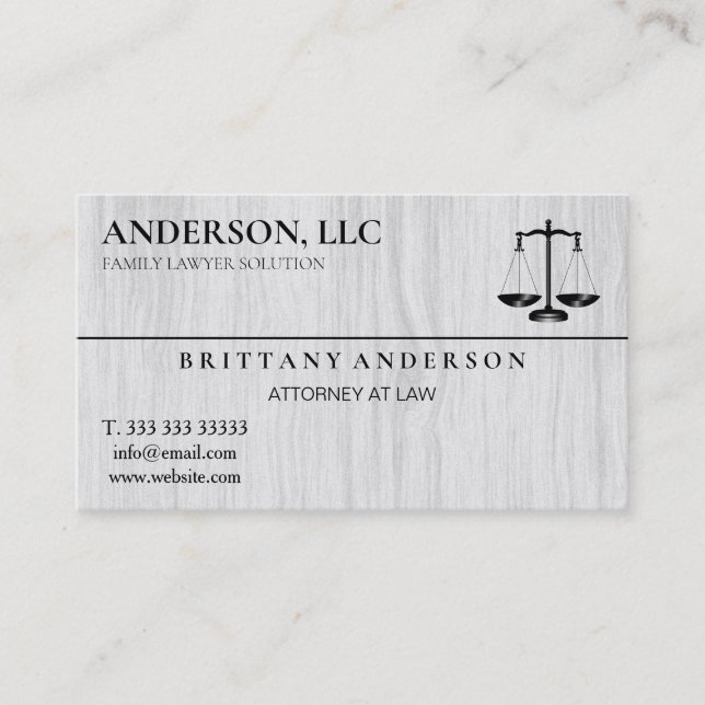 Professionell Attorney  Visitkort (Framsida)