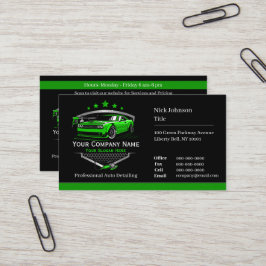 Professionell Auto Detailing Biltvätt Företag Visitkort